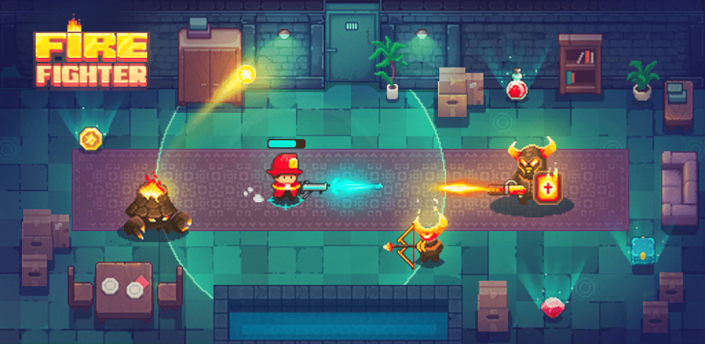 Cover Image of Firefighter: pixel shooter v0.0.13 MOD APK (Unlimited Money)