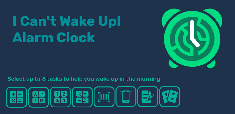 Cover Image of I Can't Wake Up! Alarm Clock v4.3.3 MOD APK (Premium Unlocked)