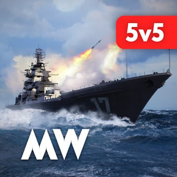 Cover Image of MODERN WARSHIPS: Sea Battle v0.45.10.352400 MOD APK + OBB (Unlimited Ammo)