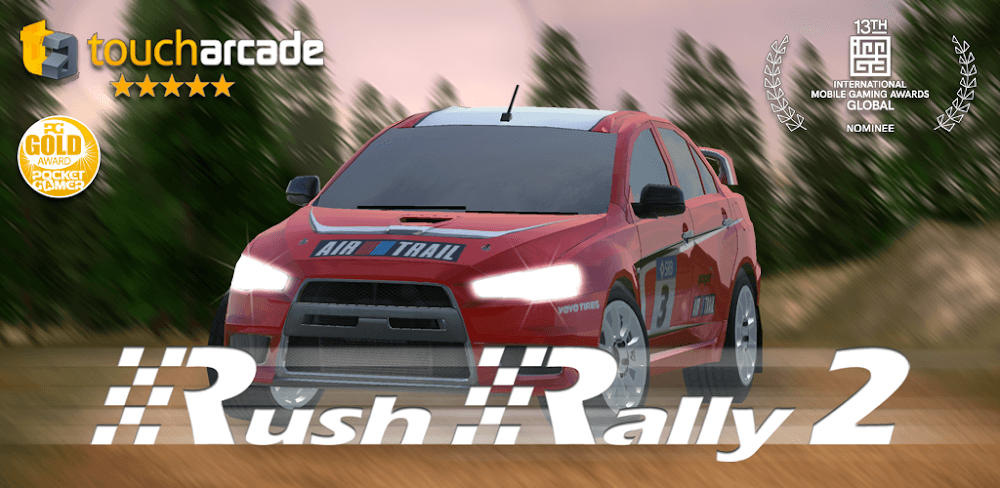 Cover Image of Rush Rally 2 v1.152 MOD APK (Unlocked All Cars)