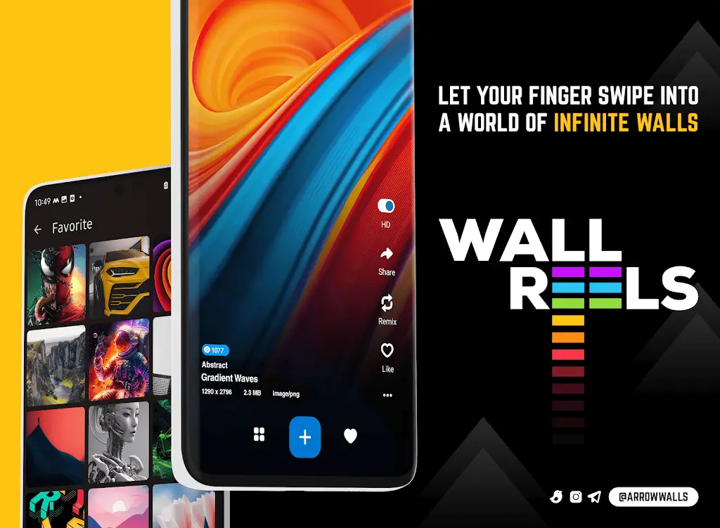 Cover Image of WallReels v2.0 MOD APK (Premium Unlocked)